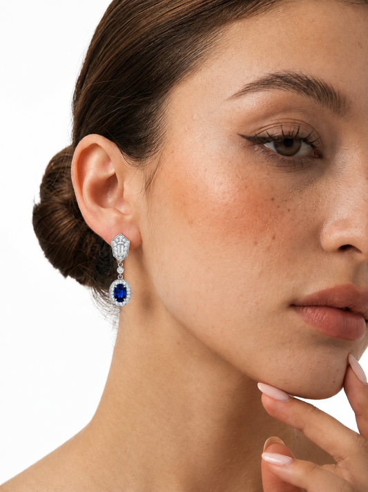 Royal Azure Drop Earrings